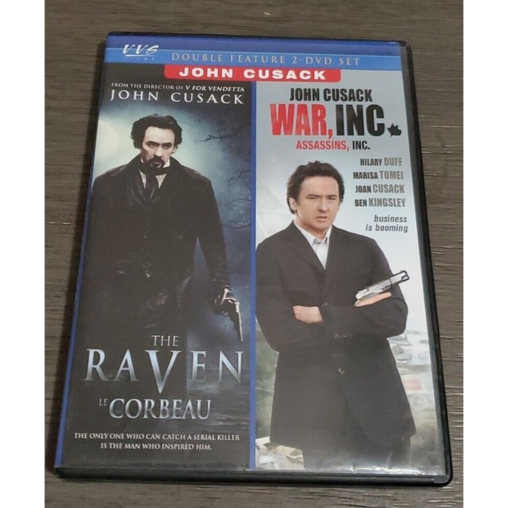 John Cusack - THE RAVEN - War, Inc. Double Feature DVD - VGC